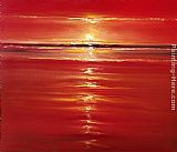 Picnic on The Sea Paintings - Red on the Sea by 2011